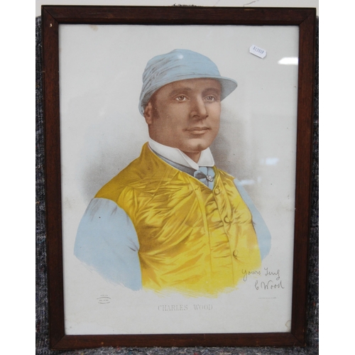 243 - Seven late Victorian Illustrated Sporting & Dramatic News colour jockey chromolithograph portrai... 