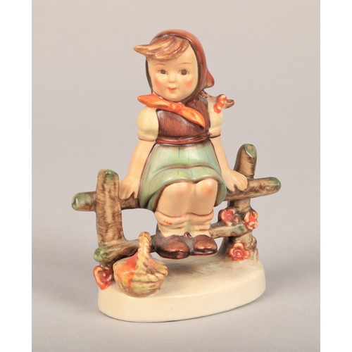 20 - Two Hummel figurines boy and girl on fence, and Hummel Goebel monk character jug (3)