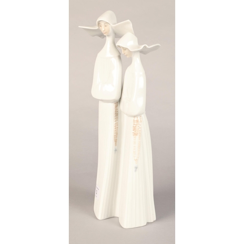 3 - Lladro duo of Catholic nuns