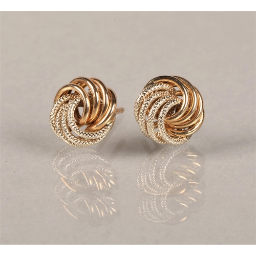 62 - Pair 9ct gold stud earrings