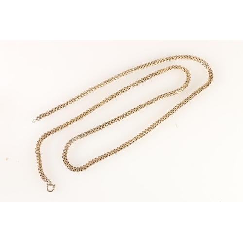 457 - Silver neck chain formed of rope twist ring shaped links, the clasp stamped '925', 88cm long, 67g.