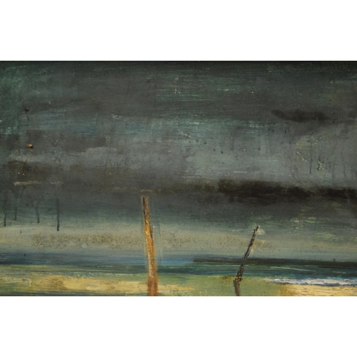 255 - Paterson (Scottish, 20th Century)Abstract seascapeSigned and dated '64, oil on board, 59.5cm x 90cm.... 