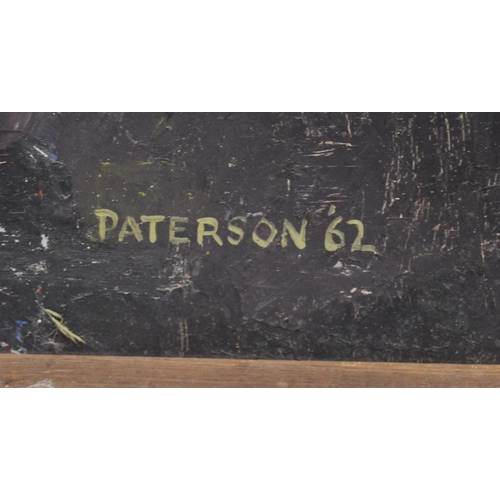 256 - Paterson (Scottish, 20th Century)Abstract scene with a path leading to housesSigned and dated '62, u... 