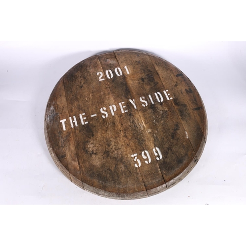 13 - Whisky cask end, The Speyside 2001.