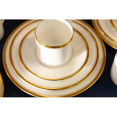 17 - Royal Worcester Viceroy cream gilt edge dinner and coffee set.