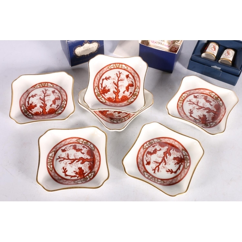 38 - Coalport India Tree Coral pin dishes, a Royal Crown Derby miniature tankard, The Royal Pinxton Roses... 