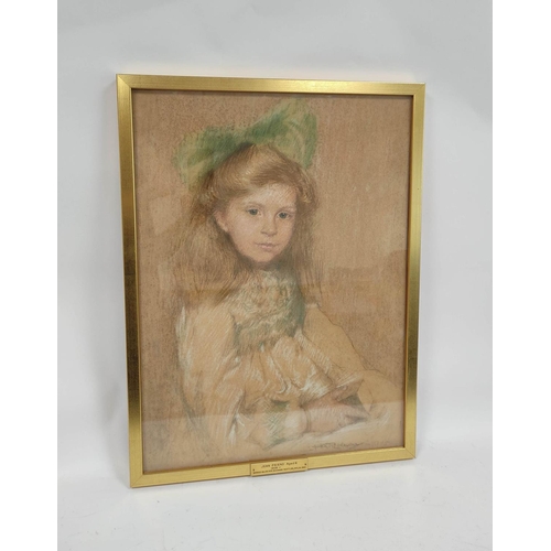 244 - British SchoolPortrait Of Jean Friend Aged 6, 1909, seated in half lengthPastel, signed indistinctly... 