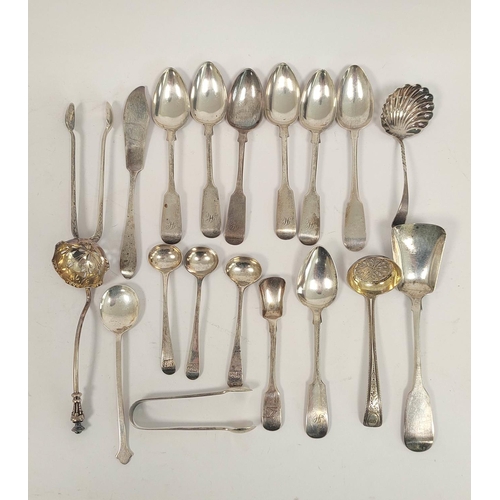 109 - Quantity of silver flatware, mostly 19th century, 330g.