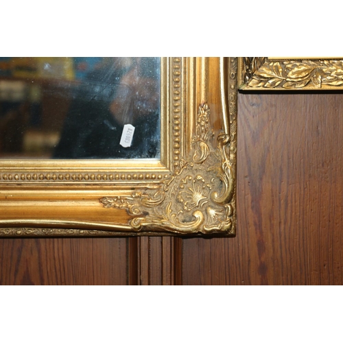 348 - Classical style gilt rectangular wall mirror, 76 x 91cm.