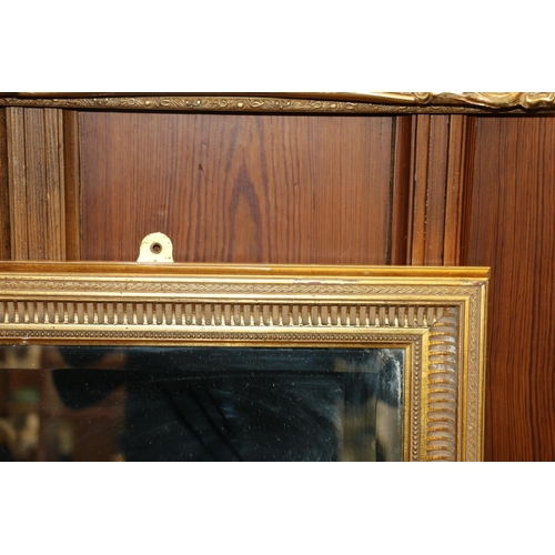 349 - Rectangular gilt framed bevel edge wall mirror, 60 x 86cm.