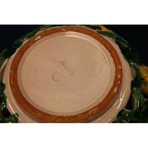 103A - Austrian reticulated studio pottery bowl.