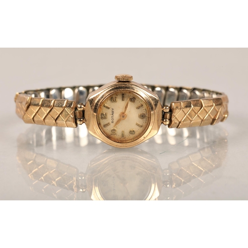 67 - Ladies 9ct gold Rotary wristwatch