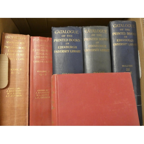 12 - HALKETT & LAING.  Dictionary of Anonymous & Pseudonymous English Literature. 9 vols.; a... 