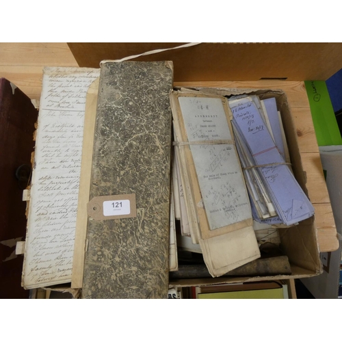 121 - Hawick & Borders - Documents & Ephemera.  A carton of bundled papers & documen... 