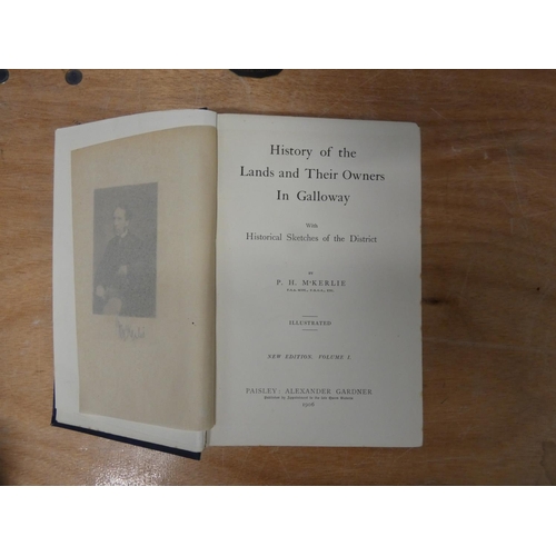 124 - MCKERLIE P. H.  History of the Lands & Their Owners in Galloway. 2 vols. Illus. Thick ... 