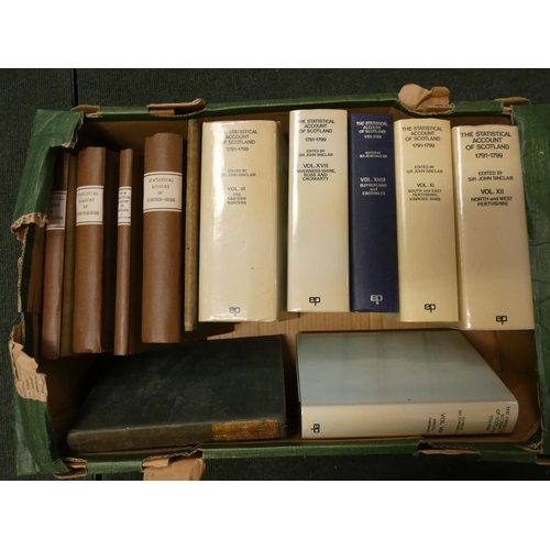 141 - Statistical Account of Scotland.  12 various vols. incl. reprints in d.w's.... 