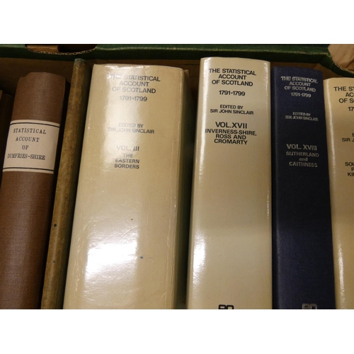 141 - Statistical Account of Scotland.  12 various vols. incl. reprints in d.w's.... 