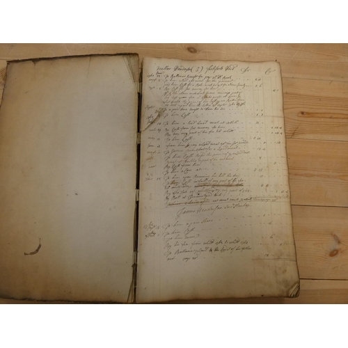 157 - Manuscript Account Book for Transactions with Farmers & others in Tweedsmuir incl. Birthwood, Cr... 