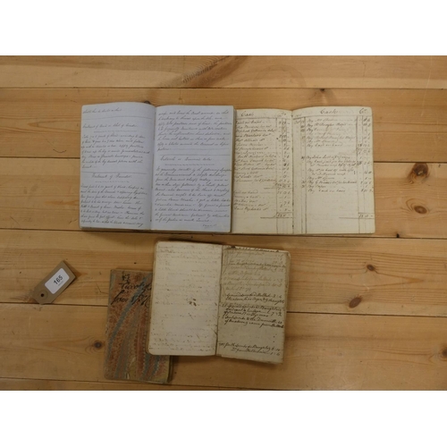 165 - Borders - Sheep & Account Books.  Four manuscript notebooks incl. sheep records for 1770's/1780'... 