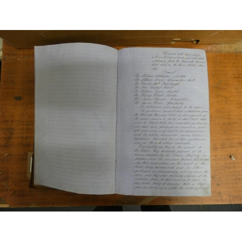 169 - TEVIOTDALE FARMERS CLUB.  Minute Book. Detailed manuscript with press cuttings pasted in. ... 