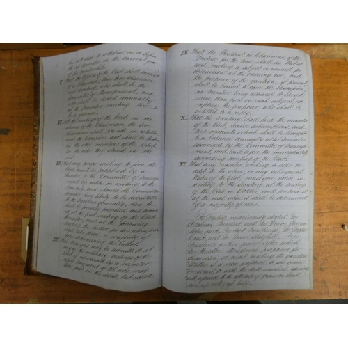 169 - TEVIOTDALE FARMERS CLUB.  Minute Book. Detailed manuscript with press cuttings pasted in. ... 