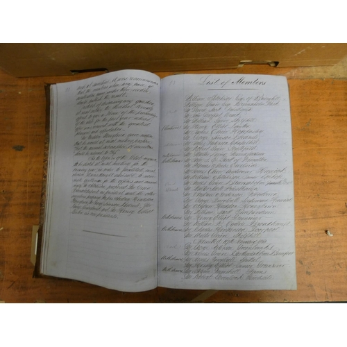 169 - TEVIOTDALE FARMERS CLUB.  Minute Book. Detailed manuscript with press cuttings pasted in. ... 