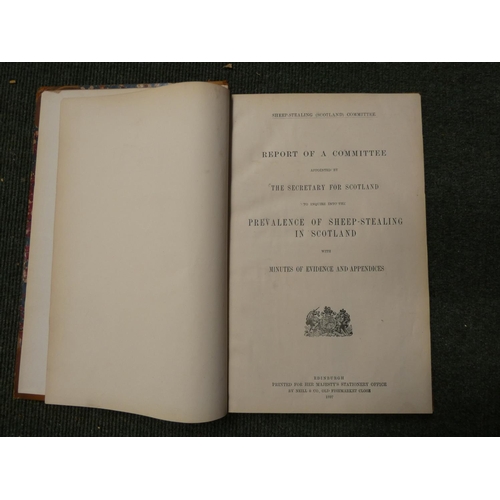 175 - SECRETARY FOR SCOTLAND.  Report of a Committee to Inquire into the Prevalence of Sheep-Ste... 