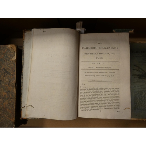 177 - CONSTABLE ARCHIBALD (Pubs).  The Farmer's Magazine. Vols. 3, 4, 7, 8 & 10. Eng. & ... 