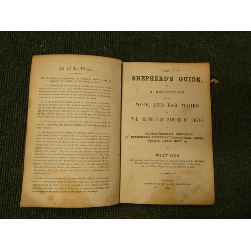 181 - BAILEY ROBERT (Prntr).  The Shepherd's Guide or A Description of the Wool & Earmarks ... in Cald... 