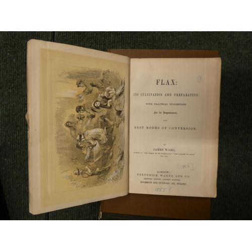 191 - WARNES JOHN.  On the Cultivation of Flax. Eng. plates & text illus. Orig. dark cloth g... 