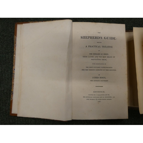 193 - HOGG JAMES, The Ettrick Shepherd.  The Shepherd's Guide. Half calf, marbled brds. Bookplat... 