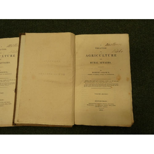 194 - BROWN ROBERT, of Markle.  A Treatise on Agriculture & Rural Affairs. 2 vols. Orig. brd... 