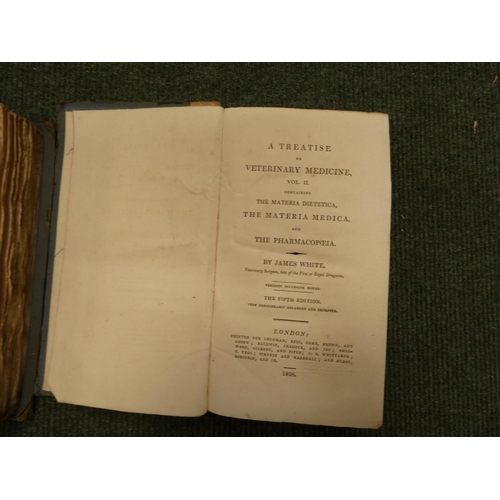 202 - WHITE JAMES.  The Veterinary Art, Veterinary Medicine & Compendium of Cattle Medicine.... 