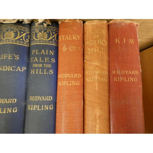 220 - KIPLING RUDYARD.  1st ed's of Stalky & Co., Kim & Puck of Pook's Hill. Orig. red c... 