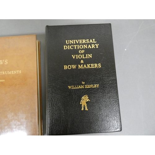 223 - HENLEY WILLIAM.  Universal Dictionary of Violin & Bow Makers. 5 vols. in one. Ltd. ed.... 