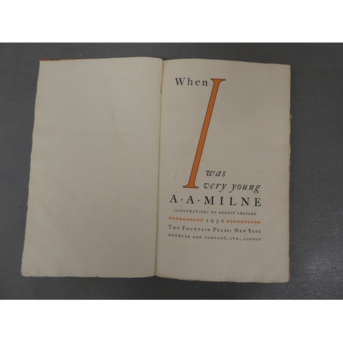 229 - MILNE A. A.  When I Was Very Young. Ltd. ed. 736/842. Signed to the colophon by A. A. Miln... 