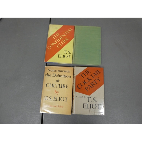 230 - ELIOT T. S.  1st ed's of The Cocktail Party (x 2), (one in d.w., misprint on p29 in each o... 