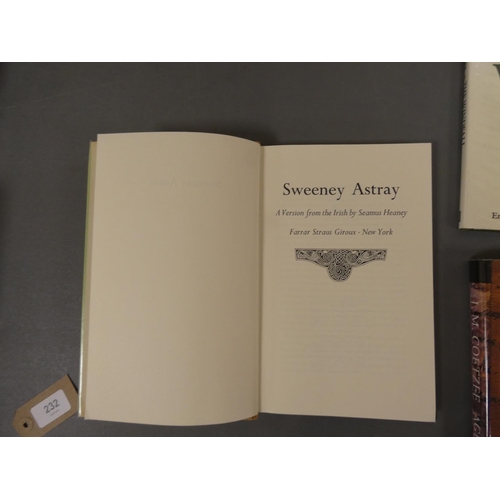 232 - HEANEY SEAMUS.  Sweeney Astray. Qtr. cloth in d.w. 1st US ed., 1984; also J. M. Coetzee, A... 