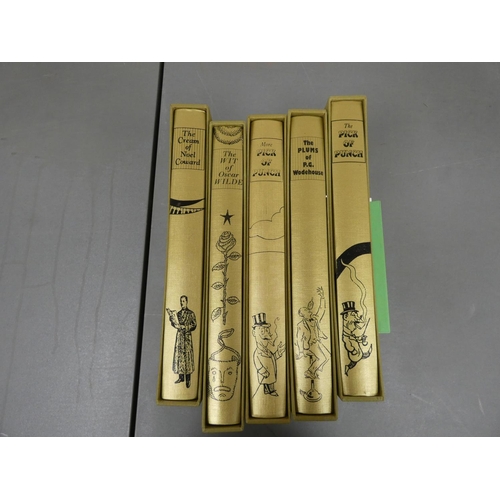 304 - FOLIO SOCIETY.  Humorous works. 5 vols. in gold bgs. & slip cases; also 2 others in slip cases. ... 