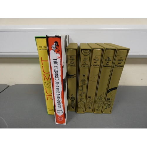 304 - FOLIO SOCIETY.  Humorous works. 5 vols. in gold bgs. & slip cases; also 2 others in slip cases. ... 