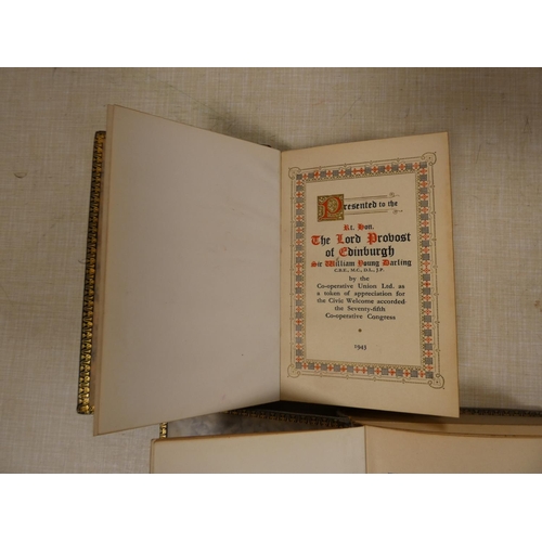 37 - The Co-operative Movement.  2 works, each presented to Sir William Young Darling, Lord Provost of Ed... 