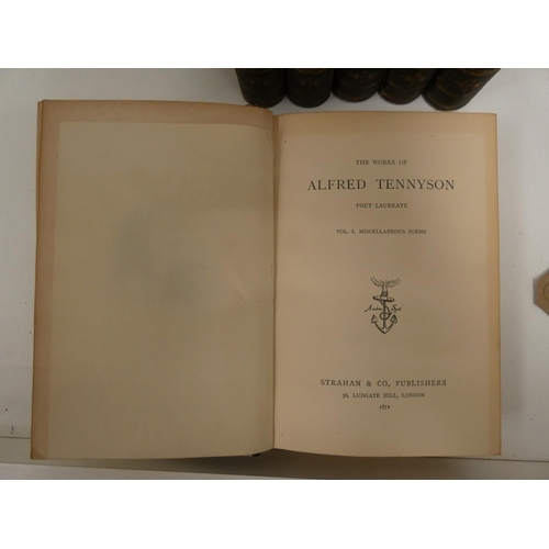 54 - TENNYSON ALFRED.  The Works. 6 vols. Eng. frontis & decs. Dec. green morocco gilt, a.e... 