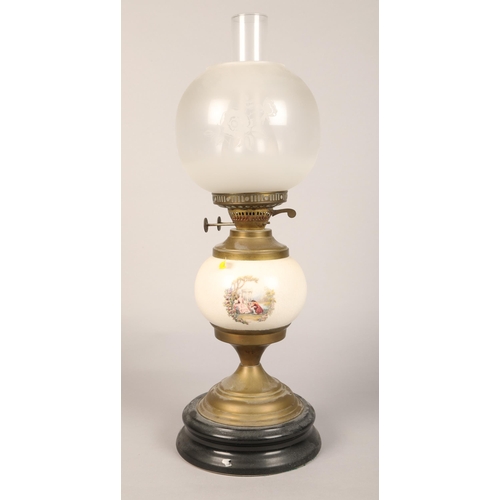 271 - Three vintage paraffin lamps