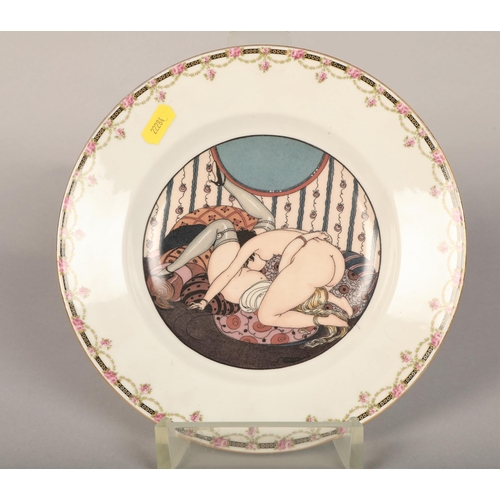 36 - Pair of Limoges Plates with erotic scenes (2)