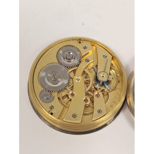 115 - Early 20th century keyless watch, possibly by Stauffer, in silver open face case of Borgel style, 50... 