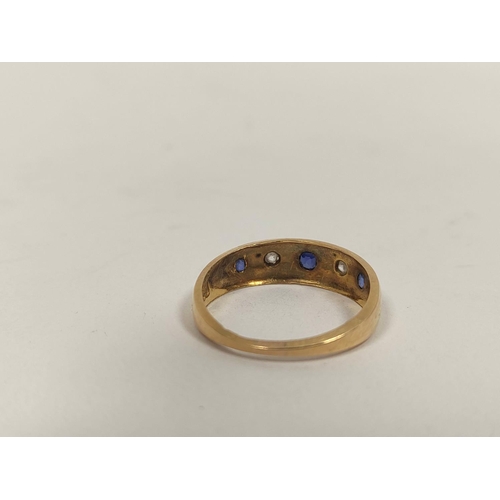 131 - 18ct gold gem ring and a similar signet ring, 5.4g.  (2).