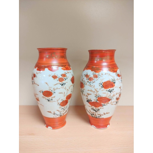 344 - Meiji Period, and later, Japanese Kutani porcelain to include a pair of vases, a pair of teapots, a ... 