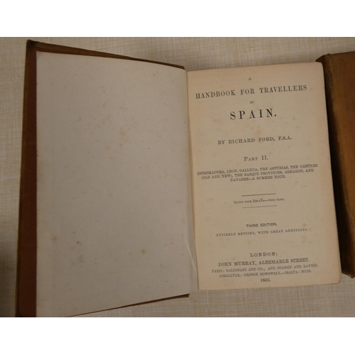 261 - FORD RICHARD.  A Hand Book for Travellers in Spain. 2 vols. Fldg. eng. map in pocket. Orig... 