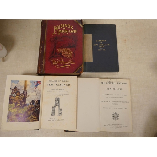 269 - BRACKEN THOMAS.  Musings in Maoriland. Litho plates & other illus. & decs. Quarto. Orig. gil... 