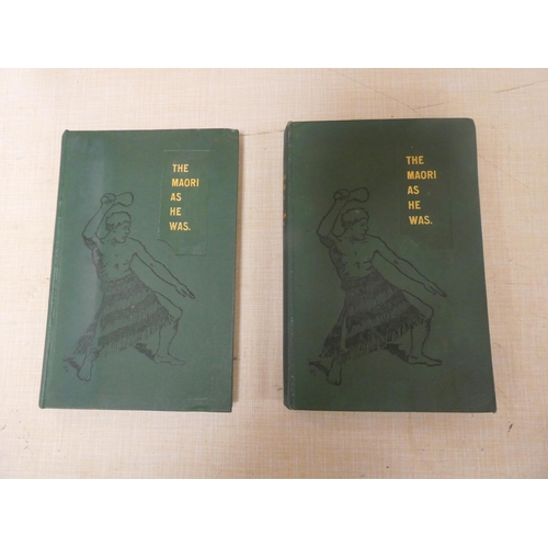 282 - BEST ELSDON.  The Maori As He Was. 2 copies. Illus. Orig. pict. green cloth. Wellington, 1924.... 